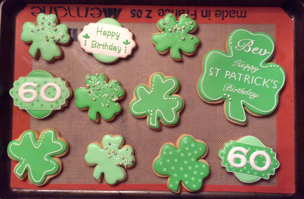 St Patrick’s day birthday cookies