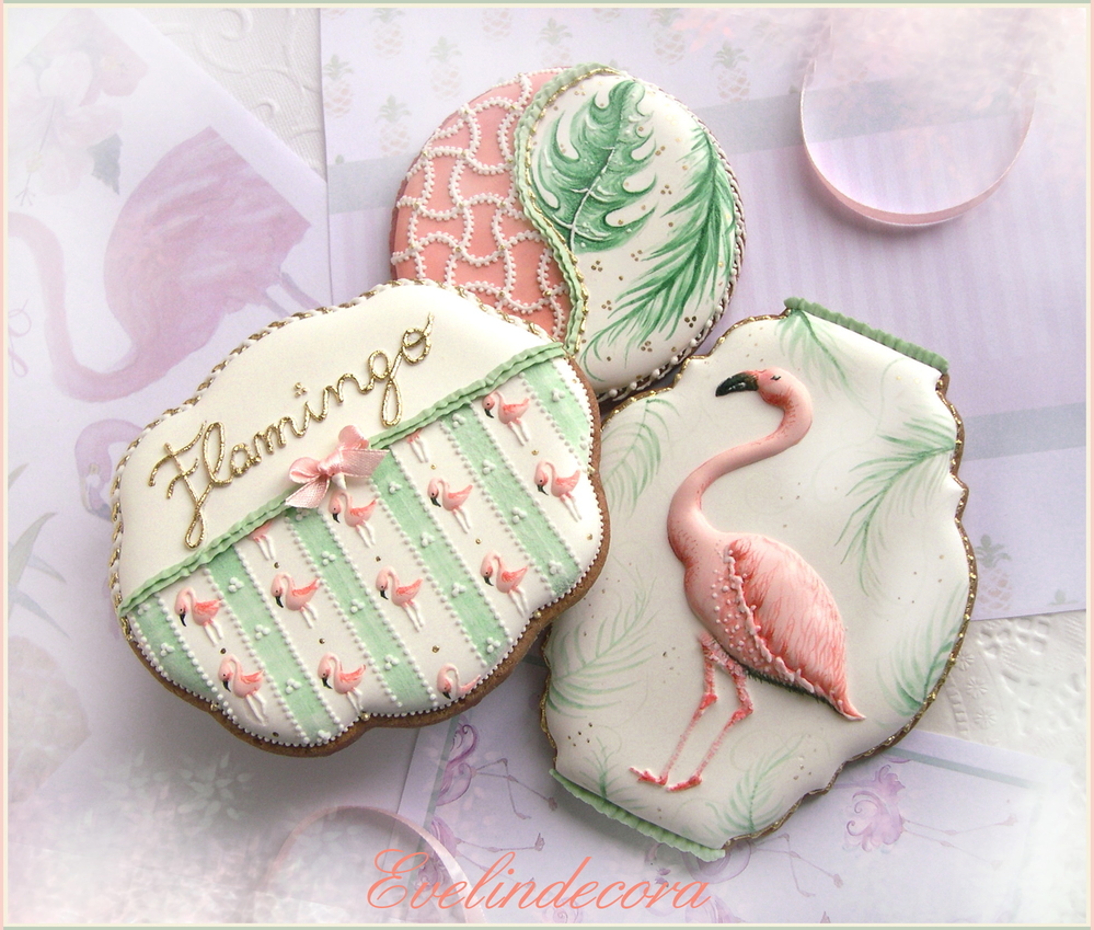 Flamingo cookies