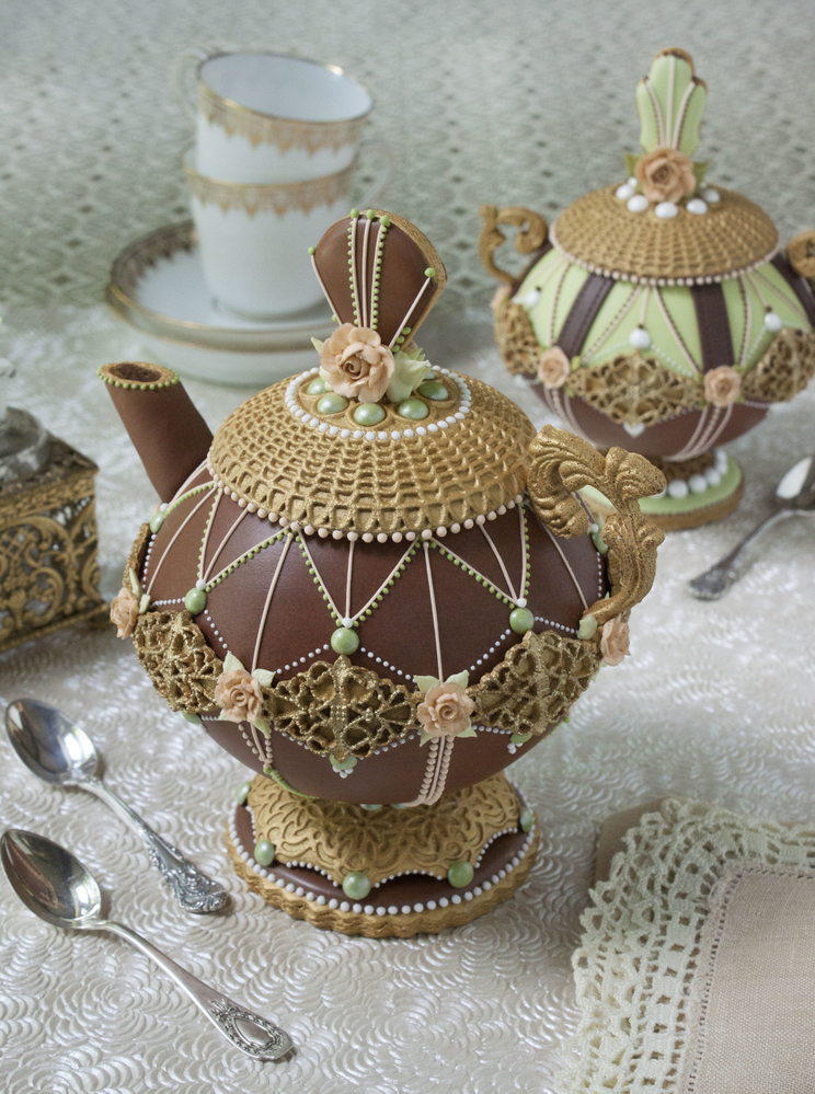 3-D Teapot Cookie - Another Style, Close-up