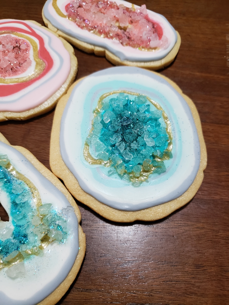 Blue Geode Cookies