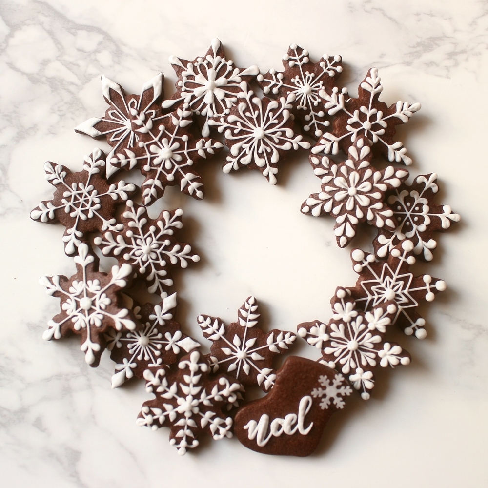 Snowflake Cookie Wreath