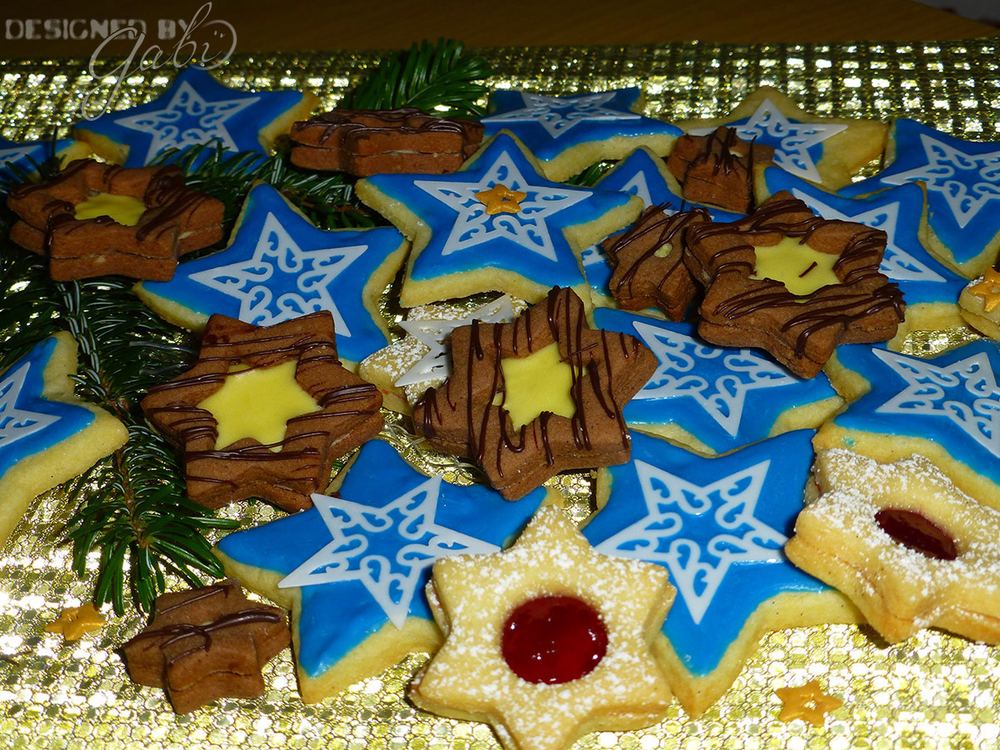 winter stars cookies