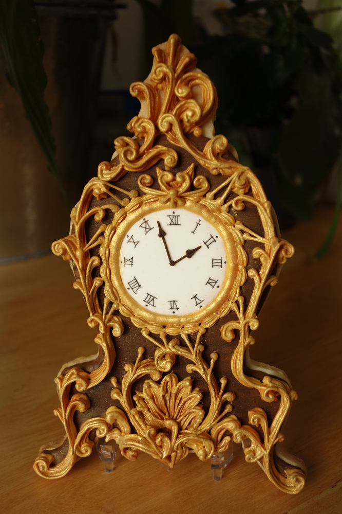 Antique Clock with Lambeth Overpiping