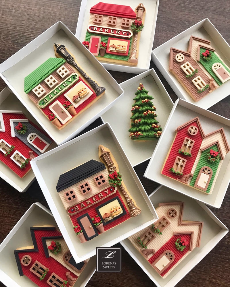 Christmas Village Cookies. Lorena Rodríguez