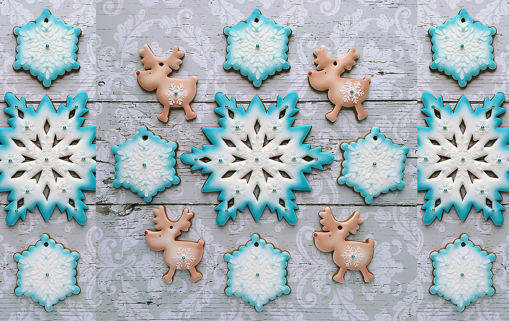 Snowflakes and Reindeer (For Site Background)