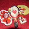 Tennis Themed Valentines Cookies