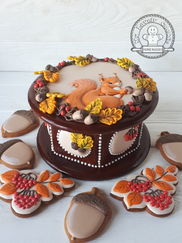 "Autumn" Gingerbread Box - Full View