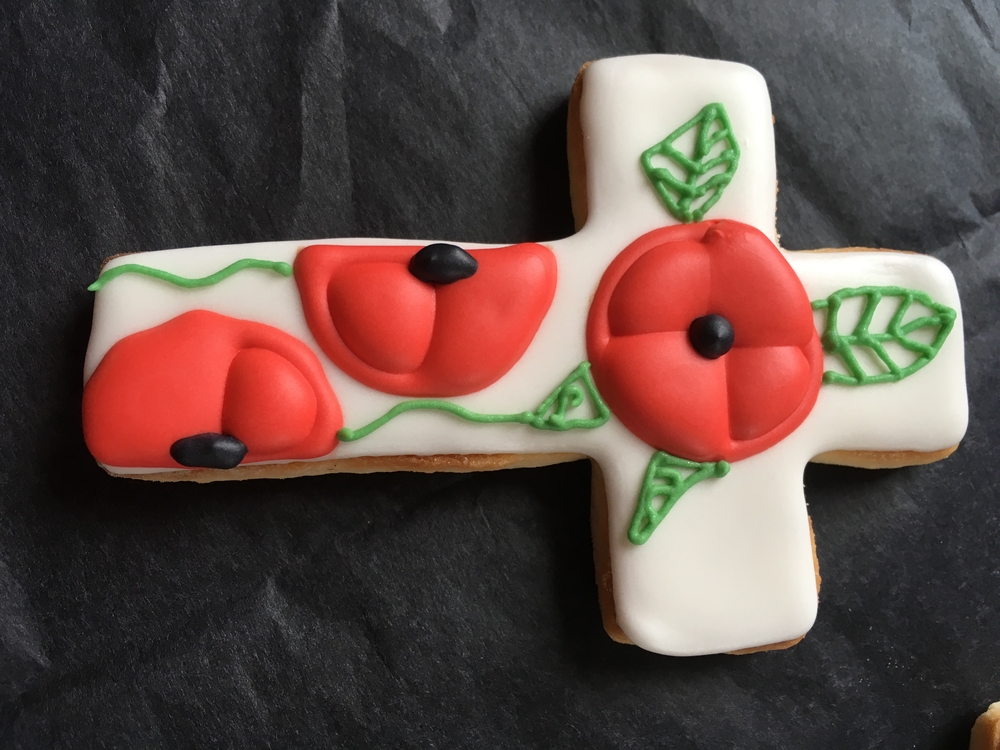 Remembrance Day Poppy Cookie