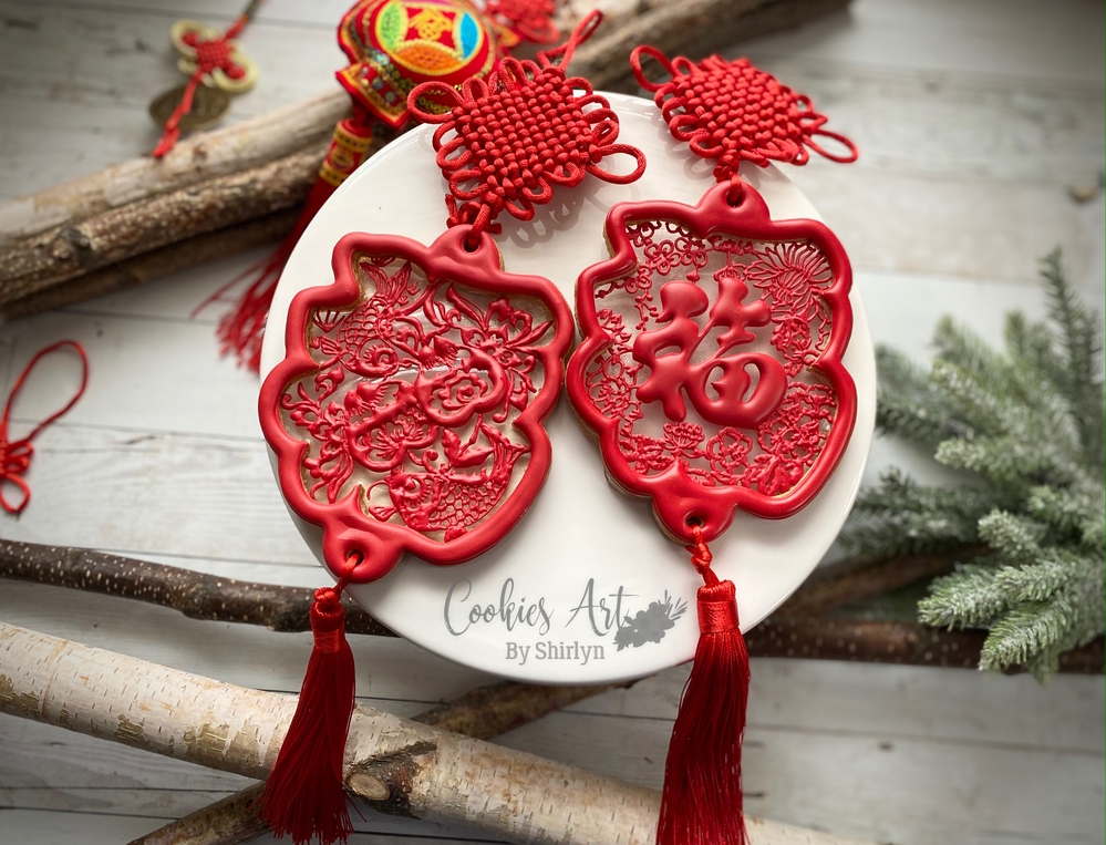Chinese New Year Cookie with Fortune Tassel