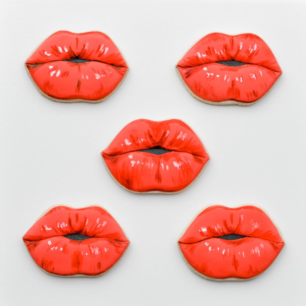 Hand painted Sexy Lips cookies