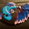 Baby Betta Fish: Brush Embroidery