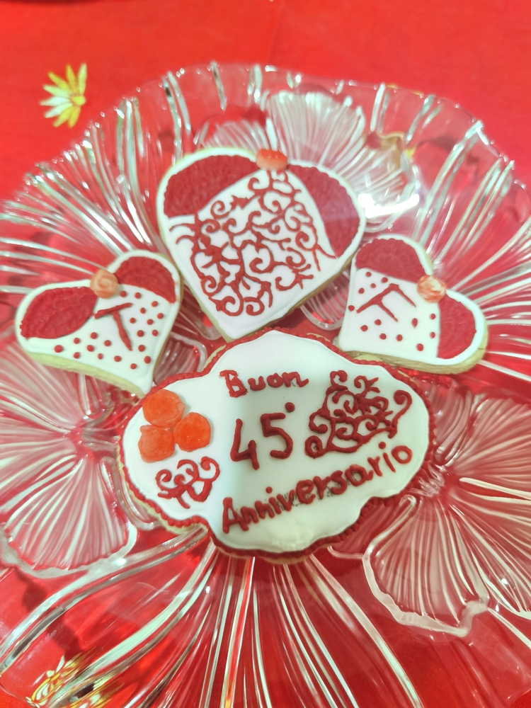 45th Wedding Anniversary Cookies