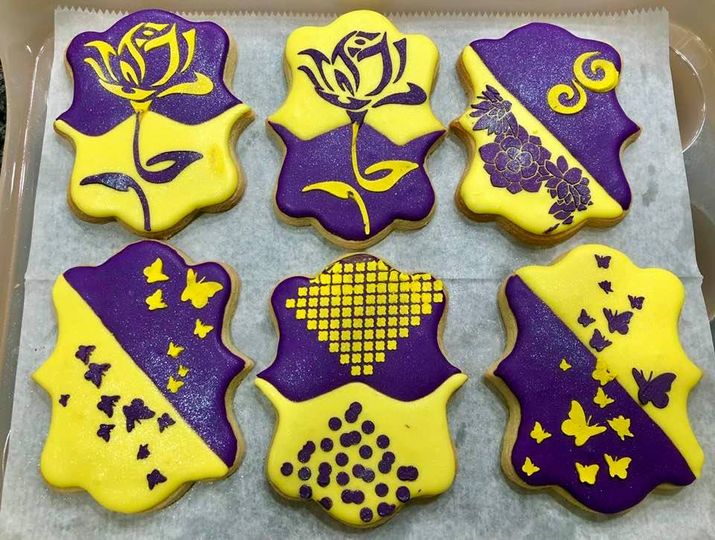Purple and Yellow Cookies