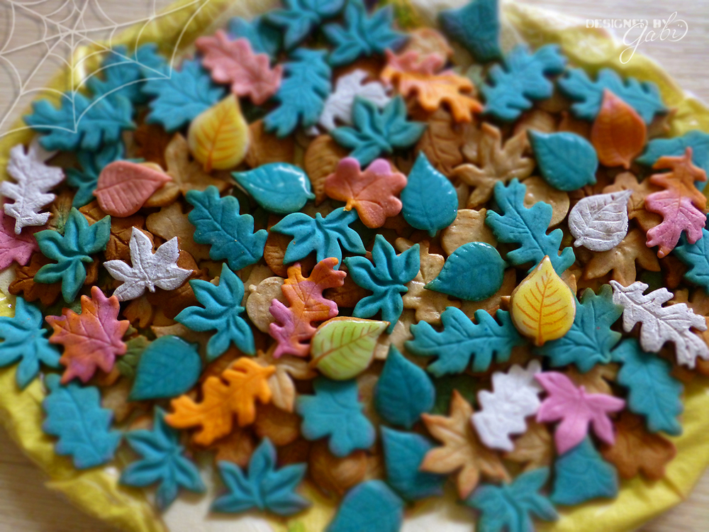 Crazy Halloween Cookie Platter with Bubblegum Leaves and Chewy Candy Leaves