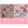 Evelindecora Christmas cookies 2012 vs 2020