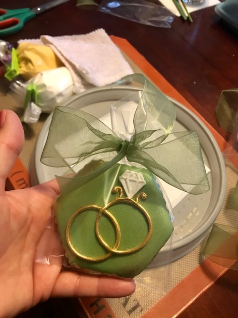 Wedding Rings Cookie Packaged