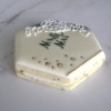 Contemporary Wedding Favor: lemon-poppy-seed cookie, vanilla royal icing, filled with vanilla cream