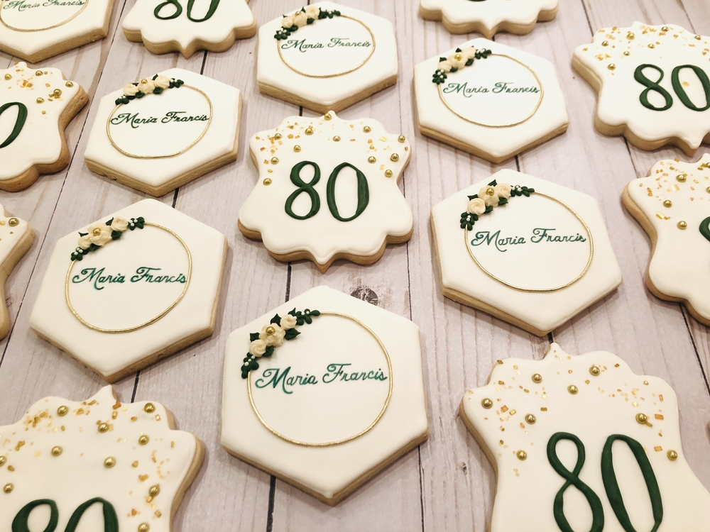 80th Birthday Cookies