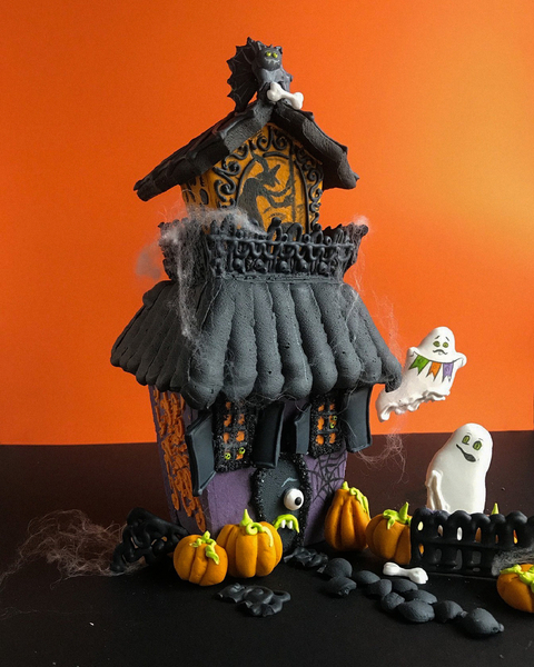 Halloween house with gosts by Goloven Olga