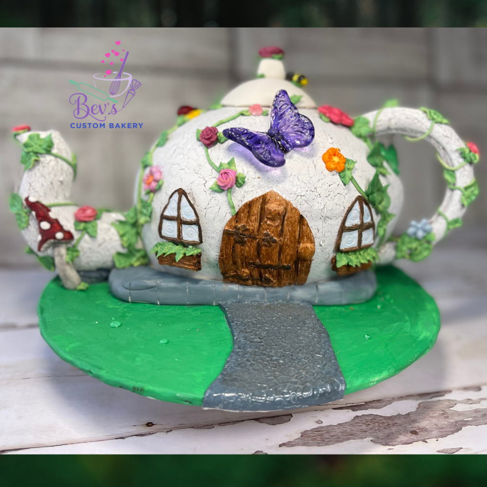 3-D Teapot House Cookie