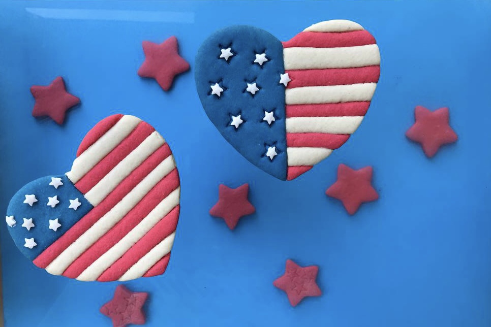 Memorial Day Cookie - Patriotic Heart