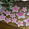 pink christmas stars: icingsugarkeks