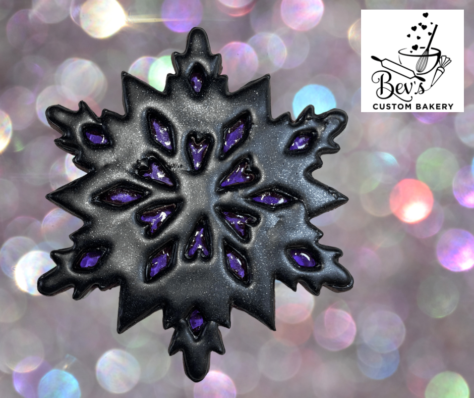 Giant Black Velvet Snowflakes