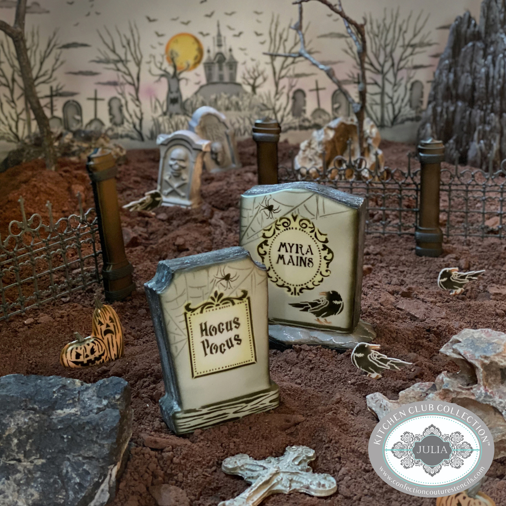 3-D Halloween Graveyard Vignette