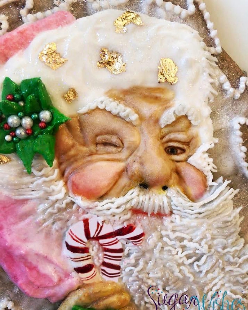 Handpainted Santa, Close-up