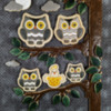 Owl family having fun sitting in a tree: Togetherness exemplified